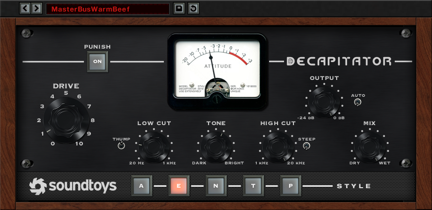 decapitator by soundtoys saturation