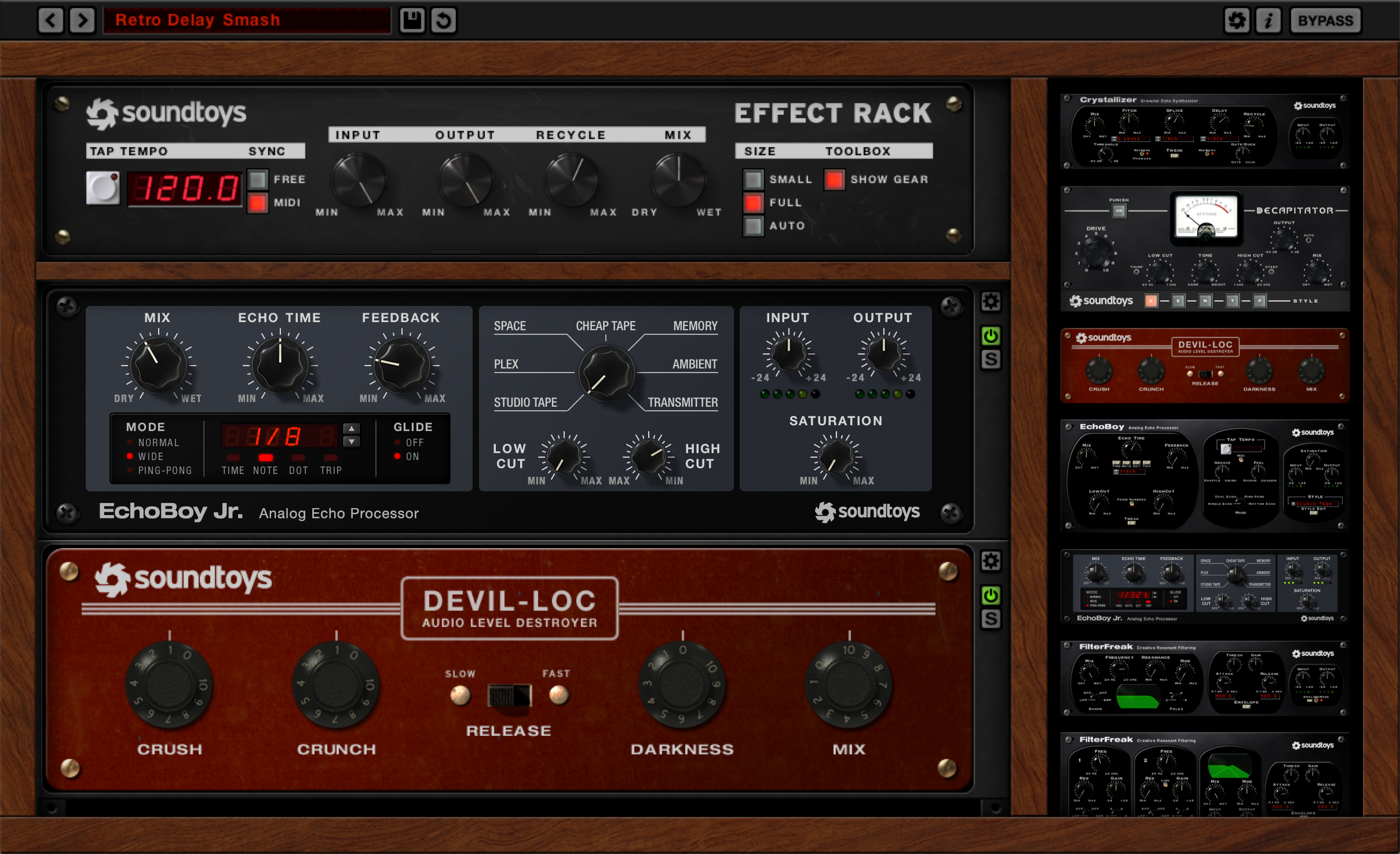 Soundtoys shop effect rack
